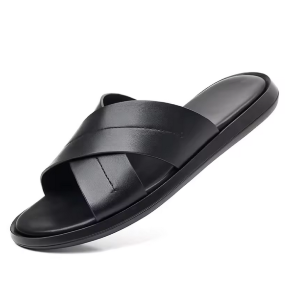 Cross Upper Slipper Sandel Pure Leather