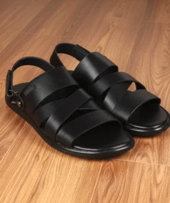 Premium Belt Summer Sandel With Pure Leather BK